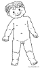 Colorea esta l&aacute;mina sobre Las Partes del Cuerpo. Pintar el Cuerpo Humano de una Ni&ntilde;o.